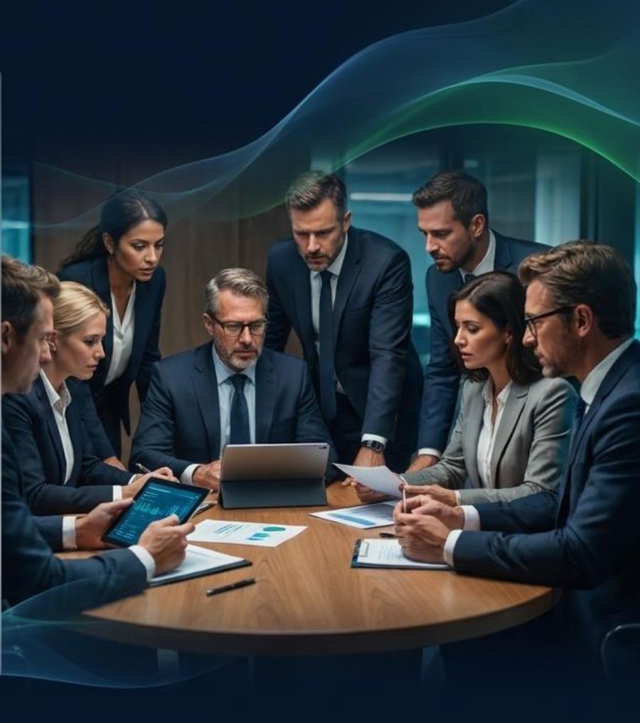 Equipo directivo en sesión de trabajo